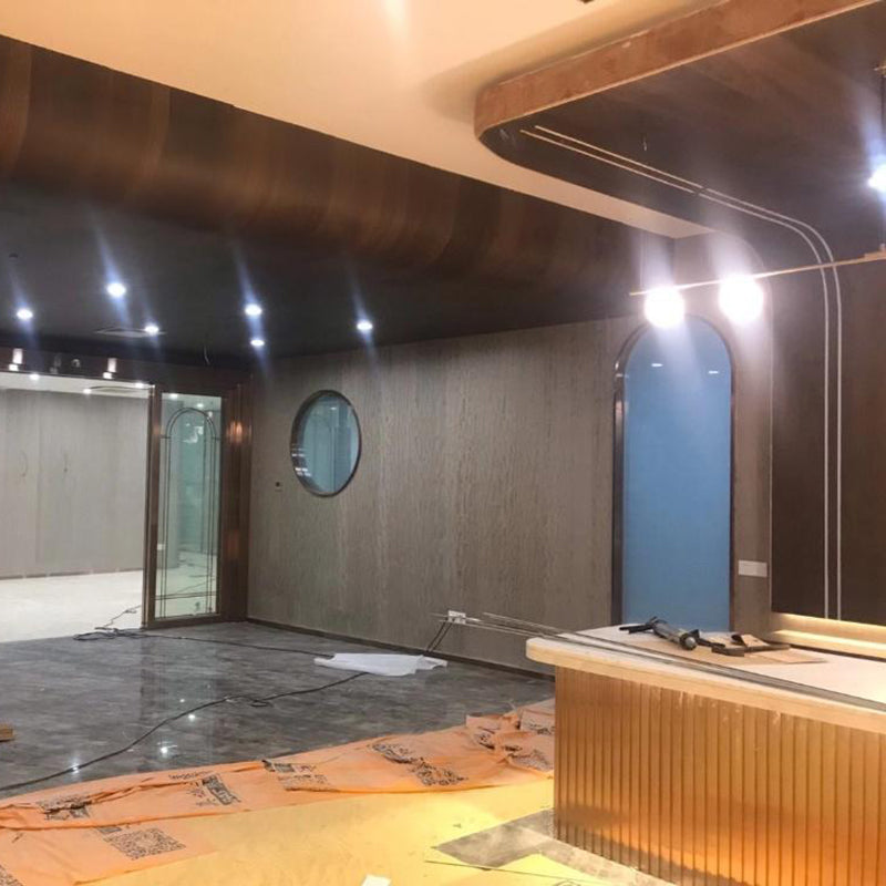 T117PU Modern Solid Wood Veneer Panel