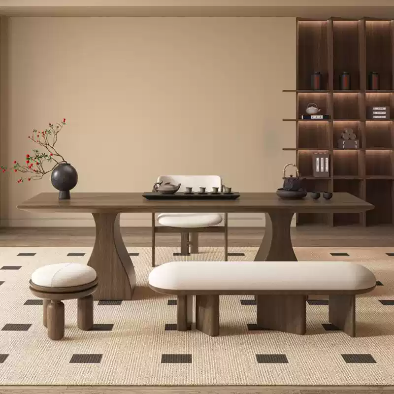 Bangku Kayu Pepejal Corb