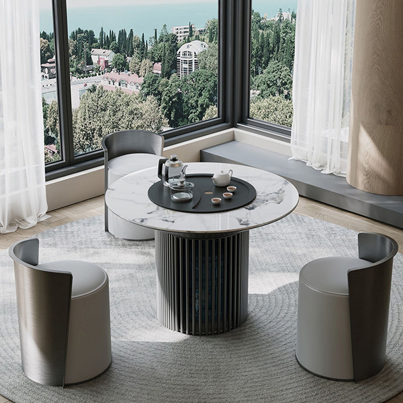JJ-039 Round Tea Tables With Rock Plate Countertop
