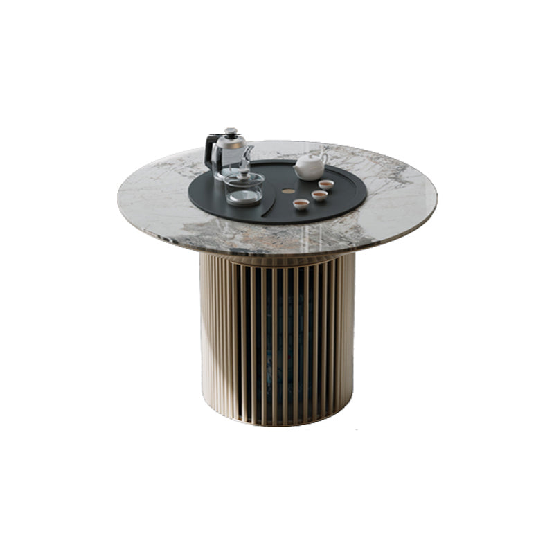 JJ-039 Round Tea Tables With Rock Plate Countertop