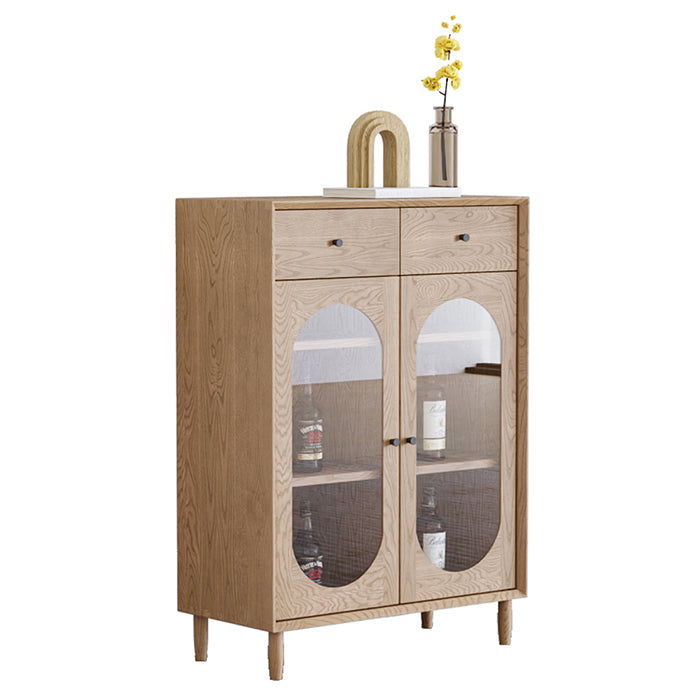 S3010 Solid Wood And Glass Door Bookcases