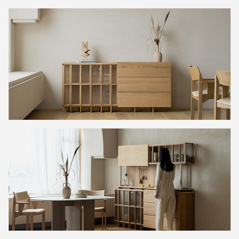 FCG032 Modern Solid Wood Sideboard Cabinets