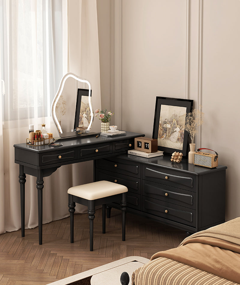 S301-91 Solid Wood Dressing Stool