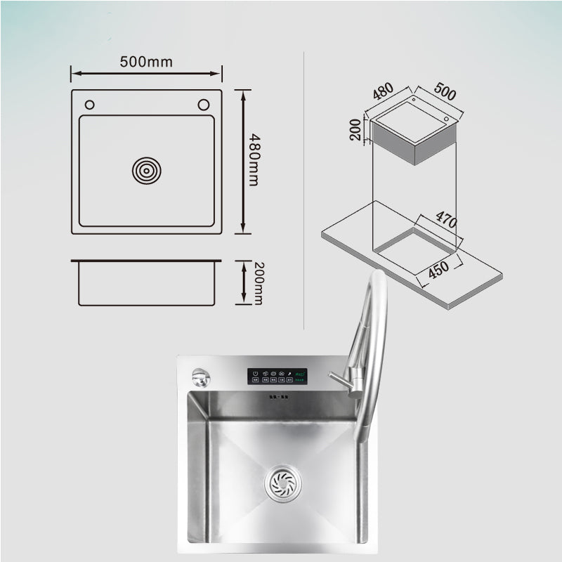 5048S Stainless Steel Sinks With Variable Frequency Ultrasonic Technology