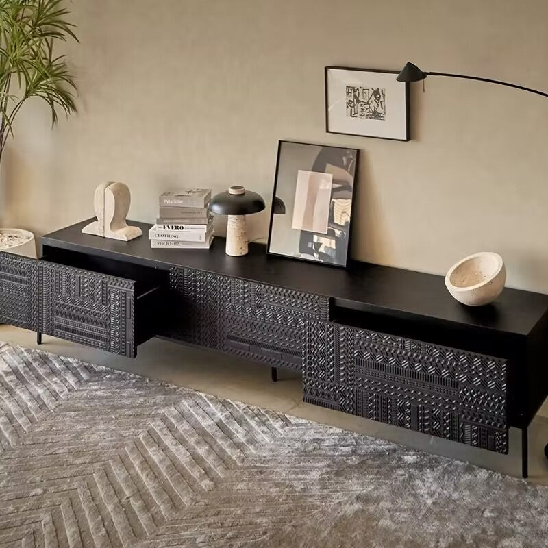 KM310 Vintage Red Oak TV Stands