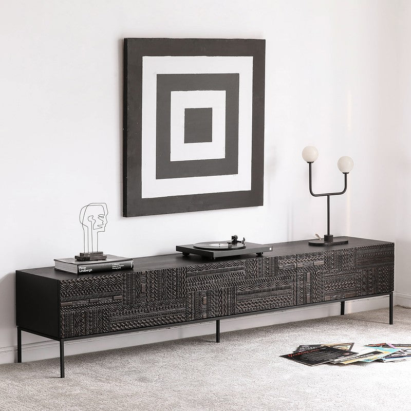 KM310 Vintage Red Oak TV Stands