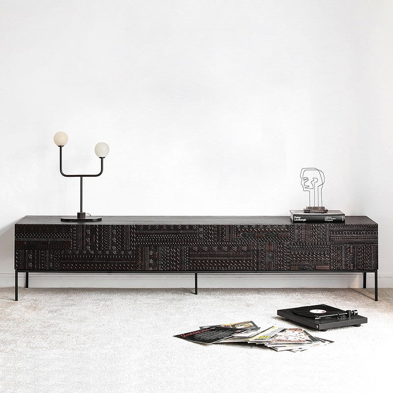 KM310 Vintage Red Oak TV Stands
