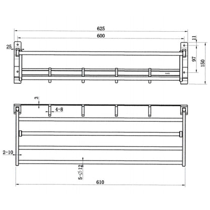 RF-EA025M Modern Bathroom Towel Rack