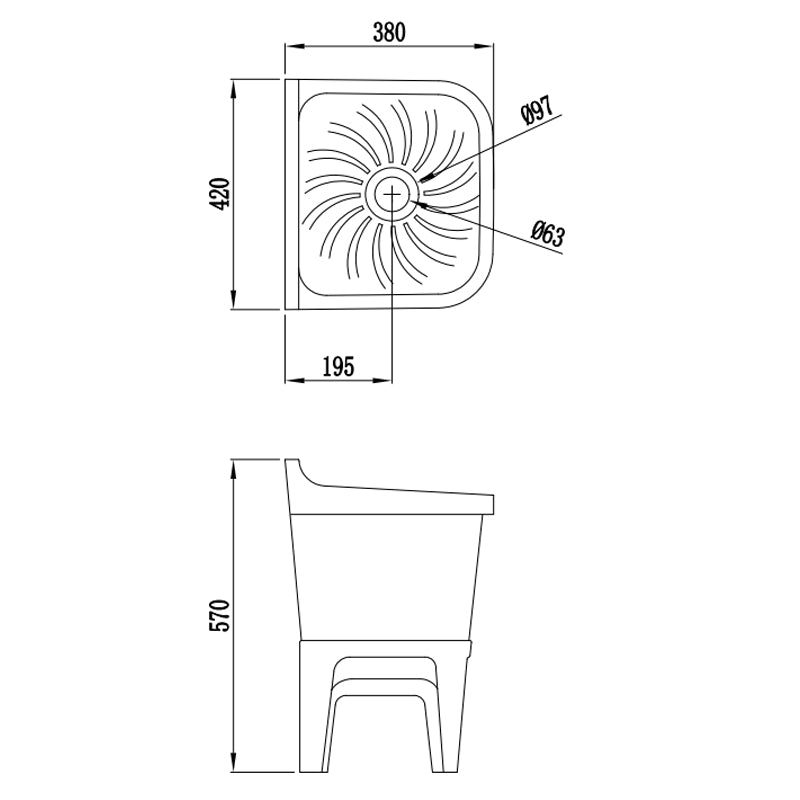 T-0012 Modern Mop Sinks