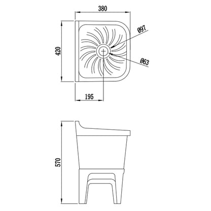 T-0012 Modern Mop Sinks
