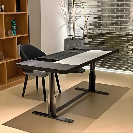 A10 Solid Wood Tea Tables With Stainless Steel Base