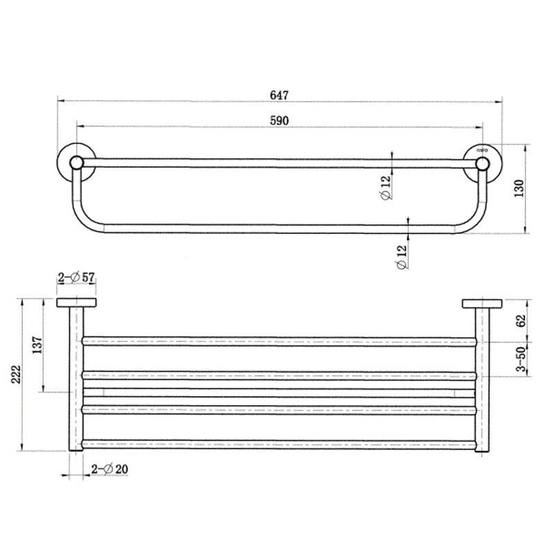 RF-EA015M Modern Bathroom Towel Rack
