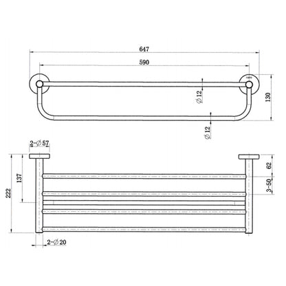 RF-EA015M Modern Bathroom Towel Rack