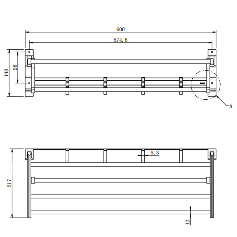 RF-EA141M Modern Folding Bath Towel Rack