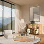 Tea Room Set: Tea Table, Seat Cushion, Storage Rack, Floor Lamp Combo Set