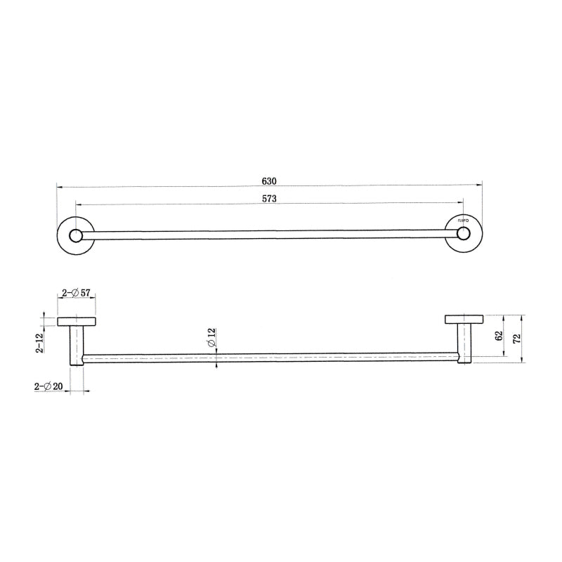 RF-EA016M Modern Bathroom Single Towel Stick
