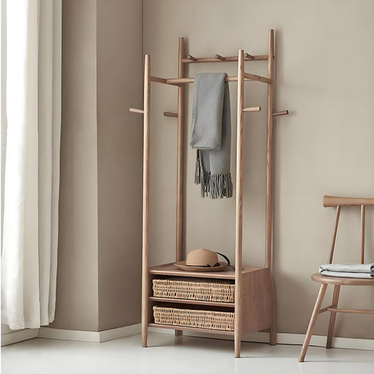 S1028 Retro Solid Wood Clothes Hangers