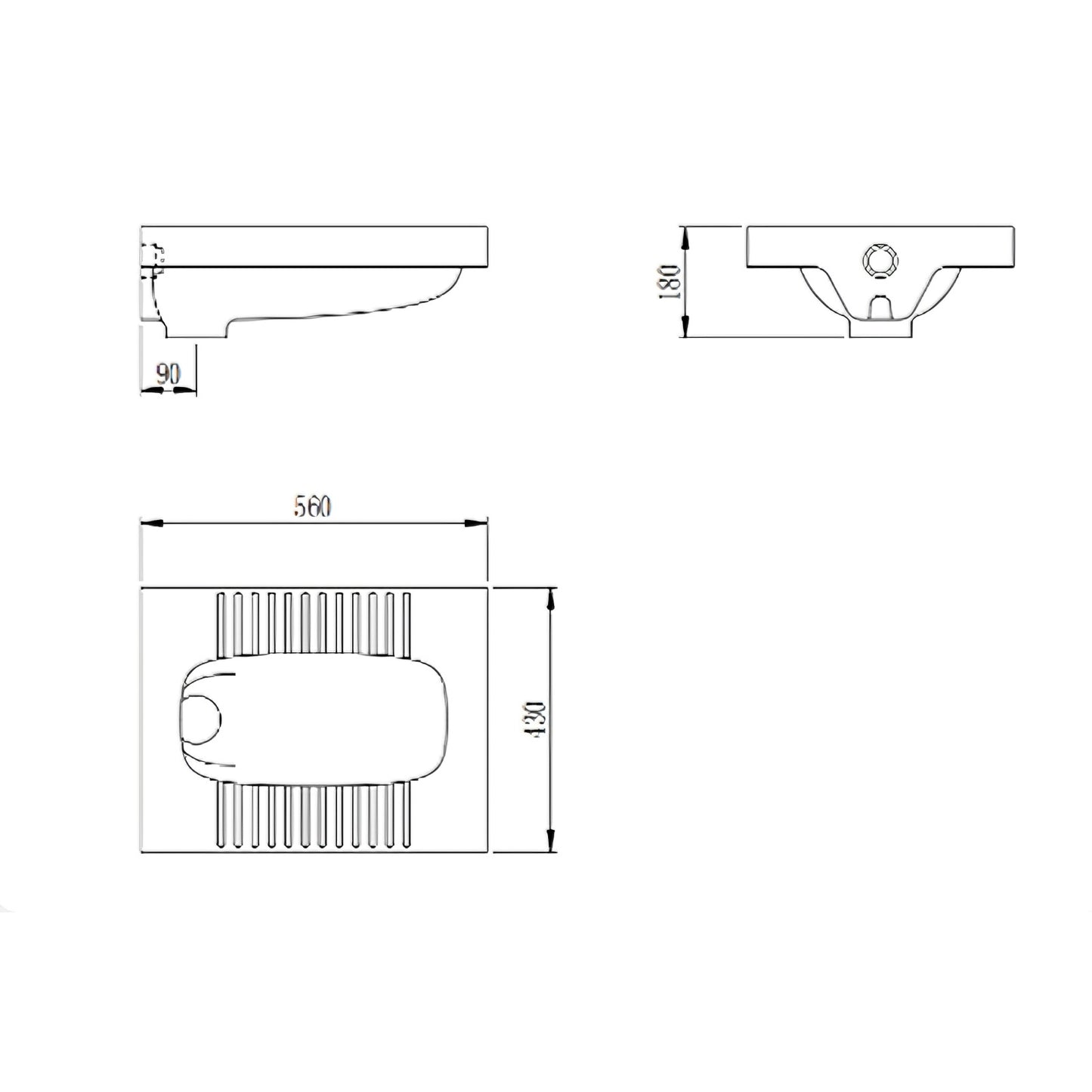 B-4046 Modern Squatting Pan