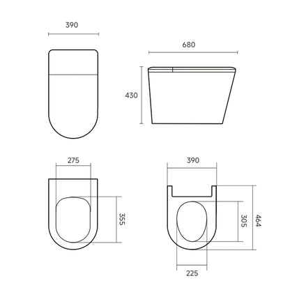 ZCM814AW Modern  Intelligent Toilets