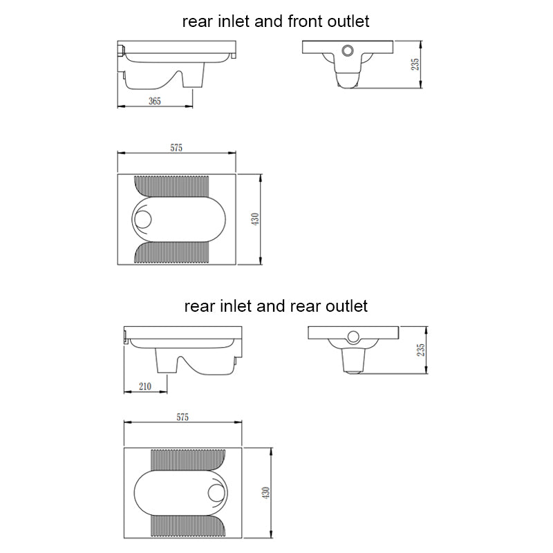B-4033 Modern Squatting Pan