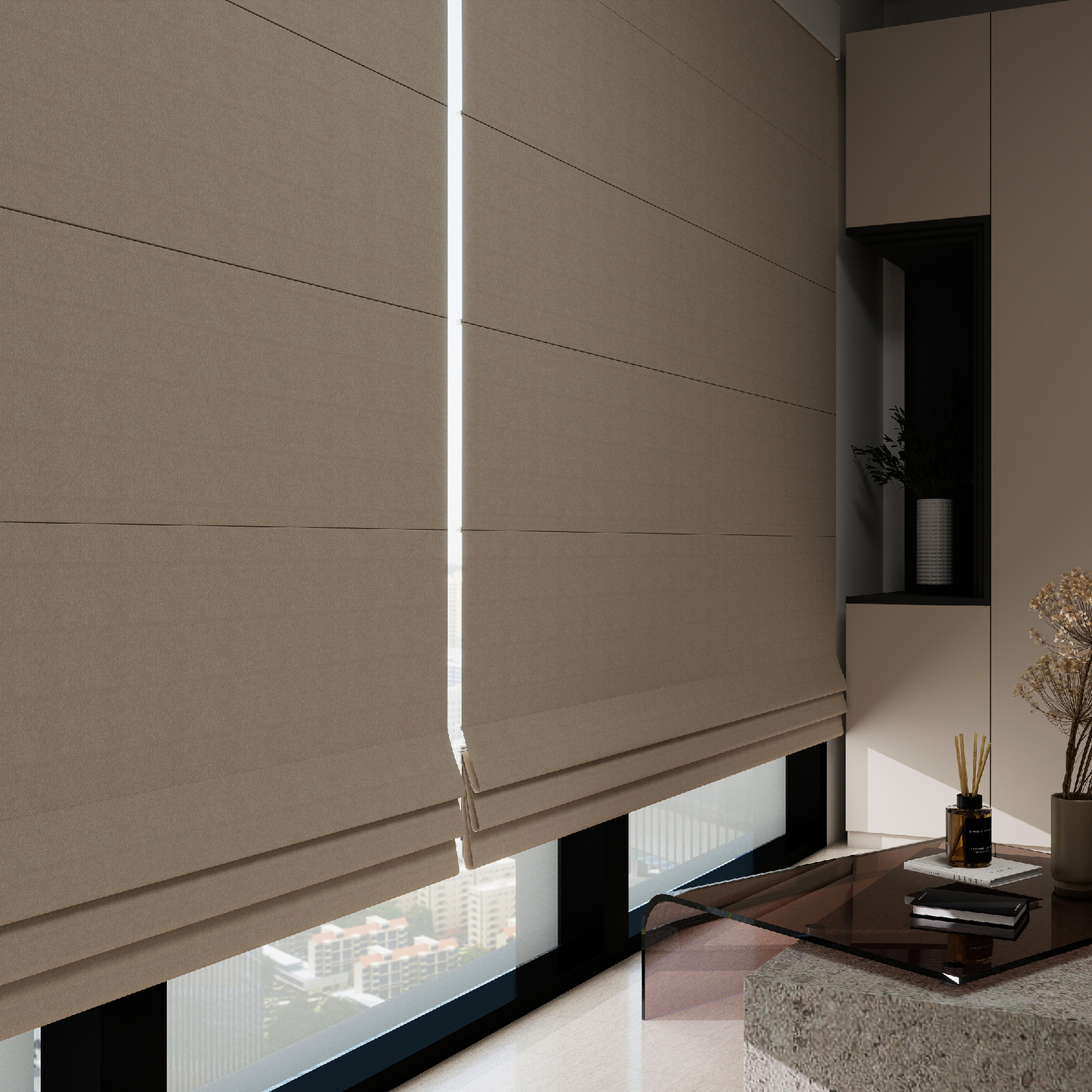 HM96445 Series Modern Roman Shades