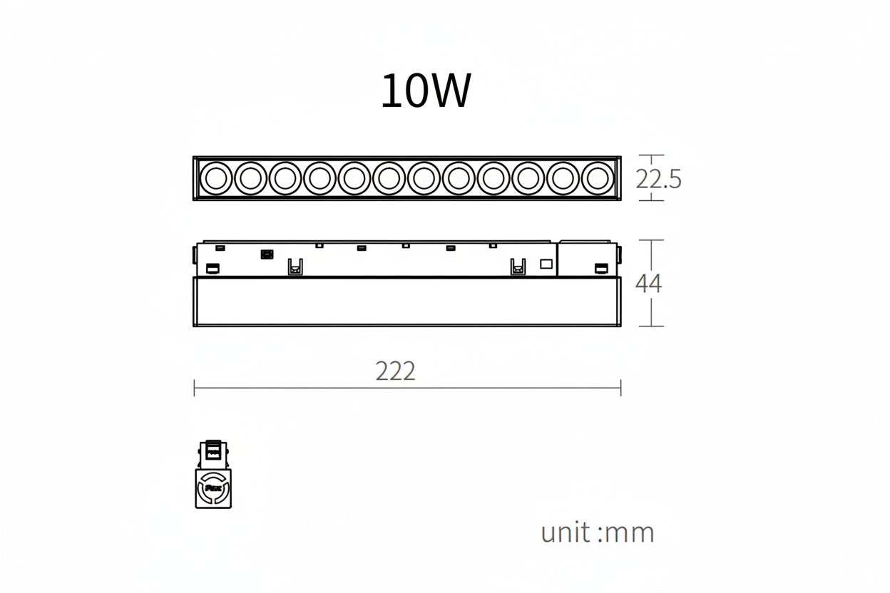 YINGLINGⅢGEZHA Modern Magnetic Grille Light