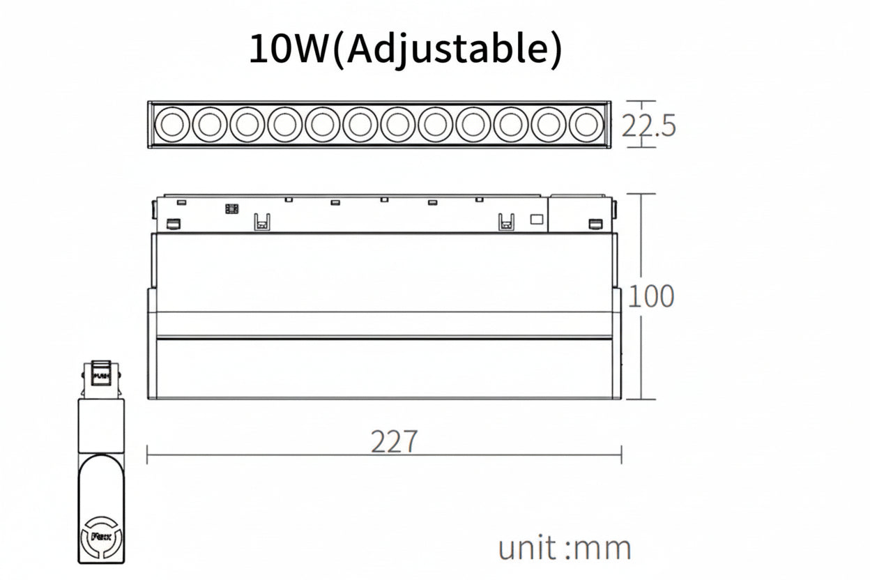 YINGLINGⅢGEZHA Modern Magnetic Grille Light