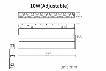YINGLINGⅢGEZHA Modern Magnetic Grille Light