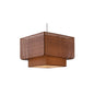 D11890 Vintage Rattan Fabric Chandeliers