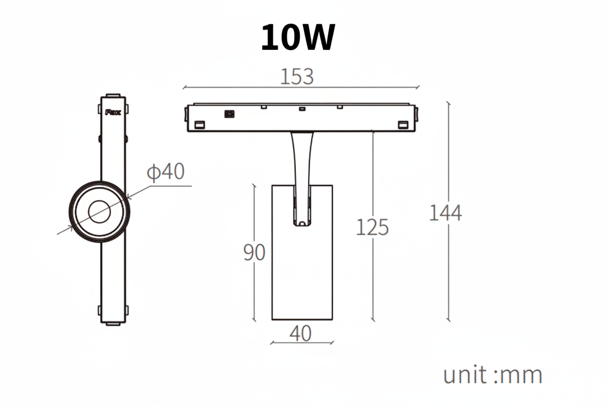 YINGLINGⅢGUIDAO Modern Magnetic Track Spotlights