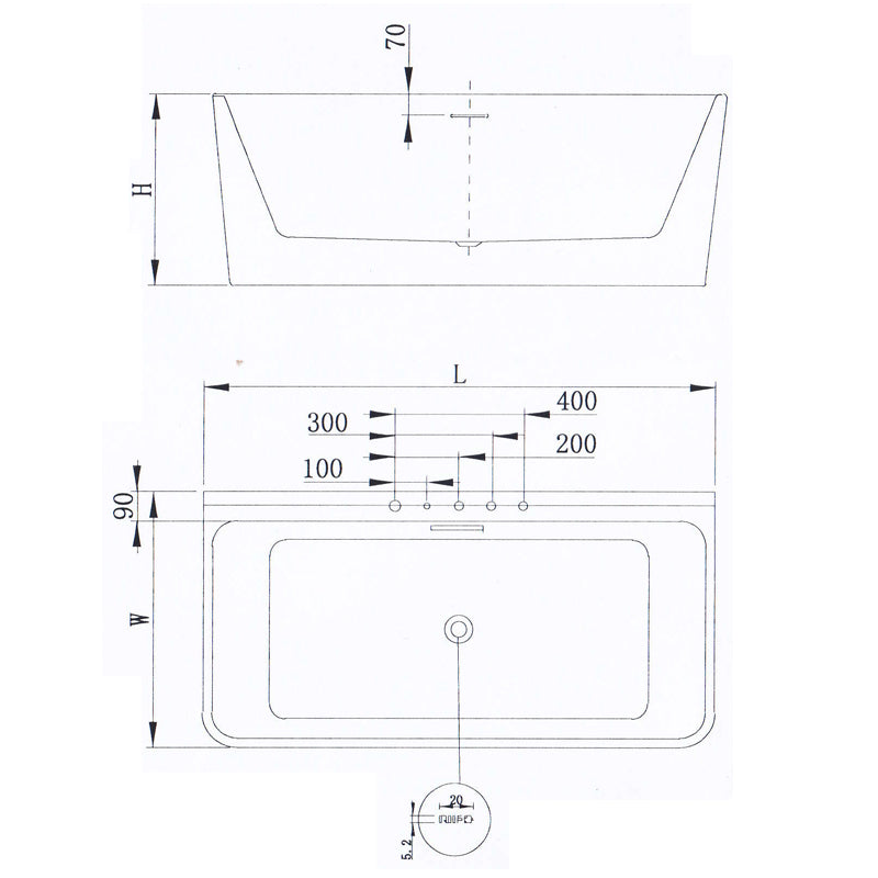 PG1017 Modern Bathtub