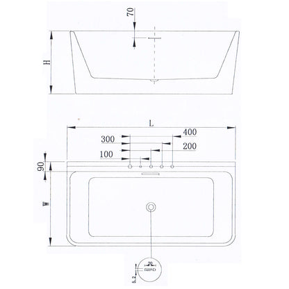 PG1017 Modern Bathtub