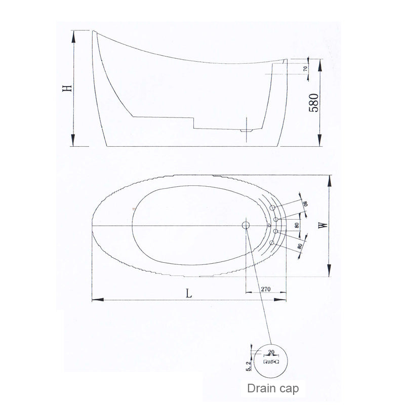 PG1009 Modern Mini Small Bathtub