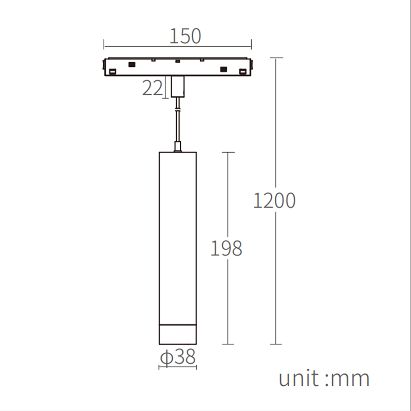 YINGLINGⅢDIAOXIAN Modern Magnetic Hanging Wire Lamp