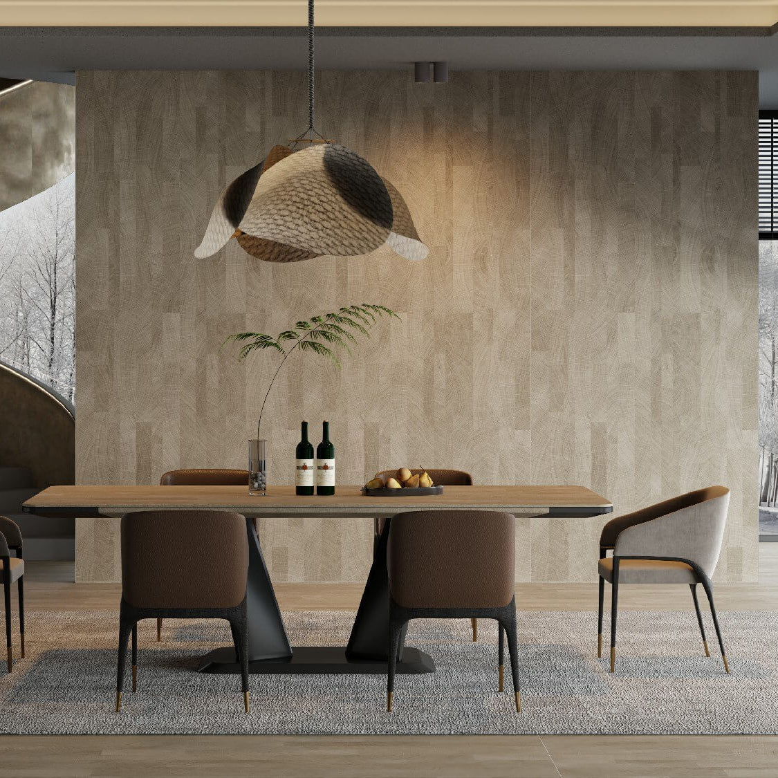 183C Modern Wood-patterned Sintered Stone