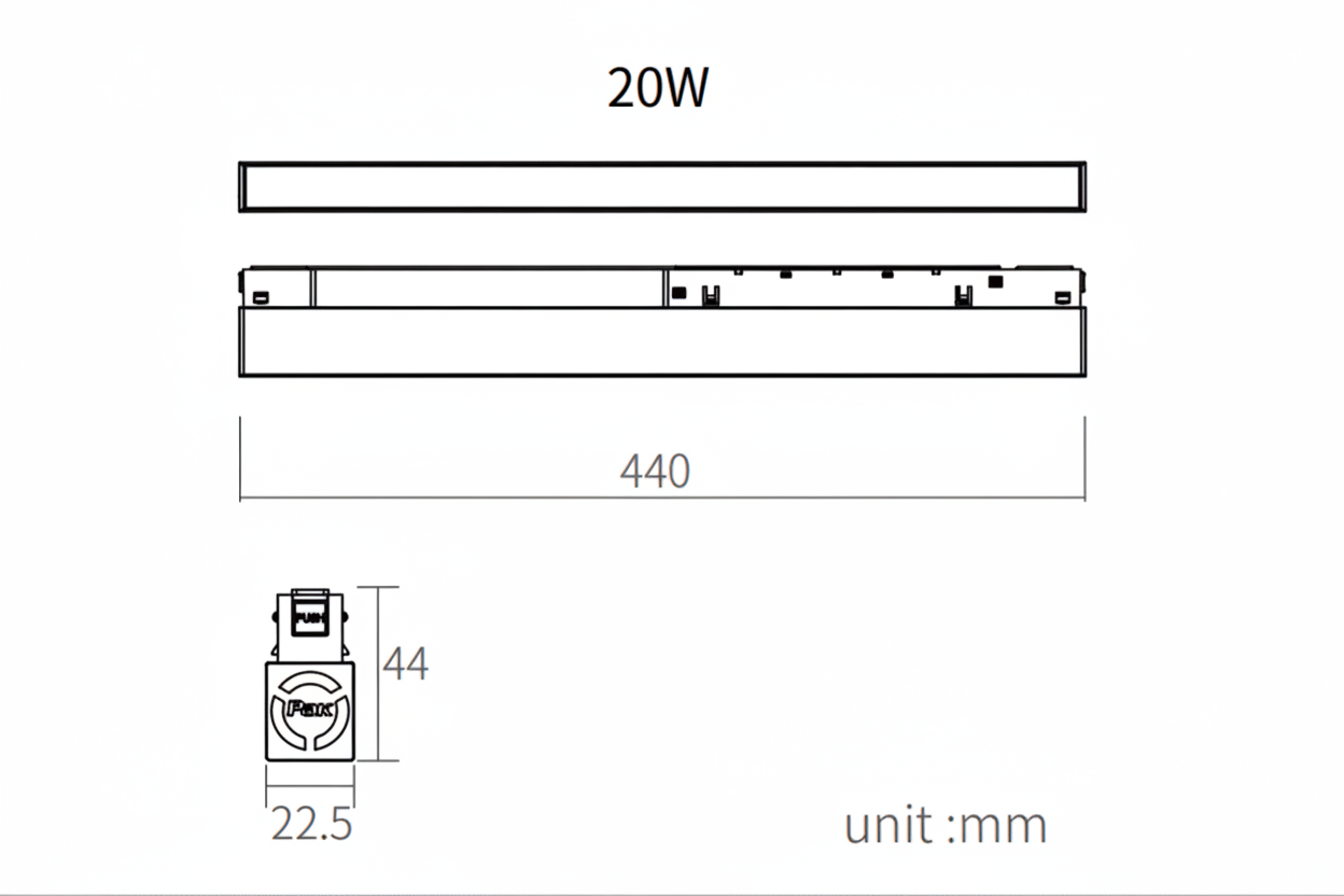 YINGLINGⅢXIANTIAO Modern Magnetic Strip Light