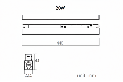 YINGLINGⅢXIANTIAO Modern Magnetic Strip Light