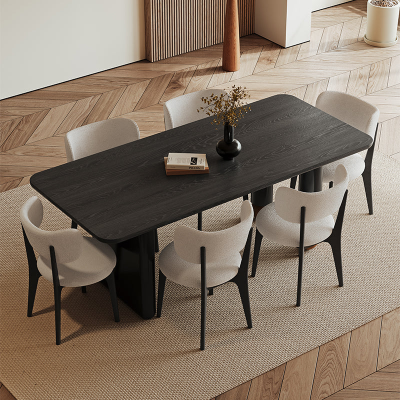 T985-9 Meja Makan Kayu Pepejal Kreatif