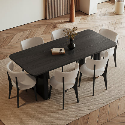 T985-9 Meja Makan Kayu Pepejal Kreatif
