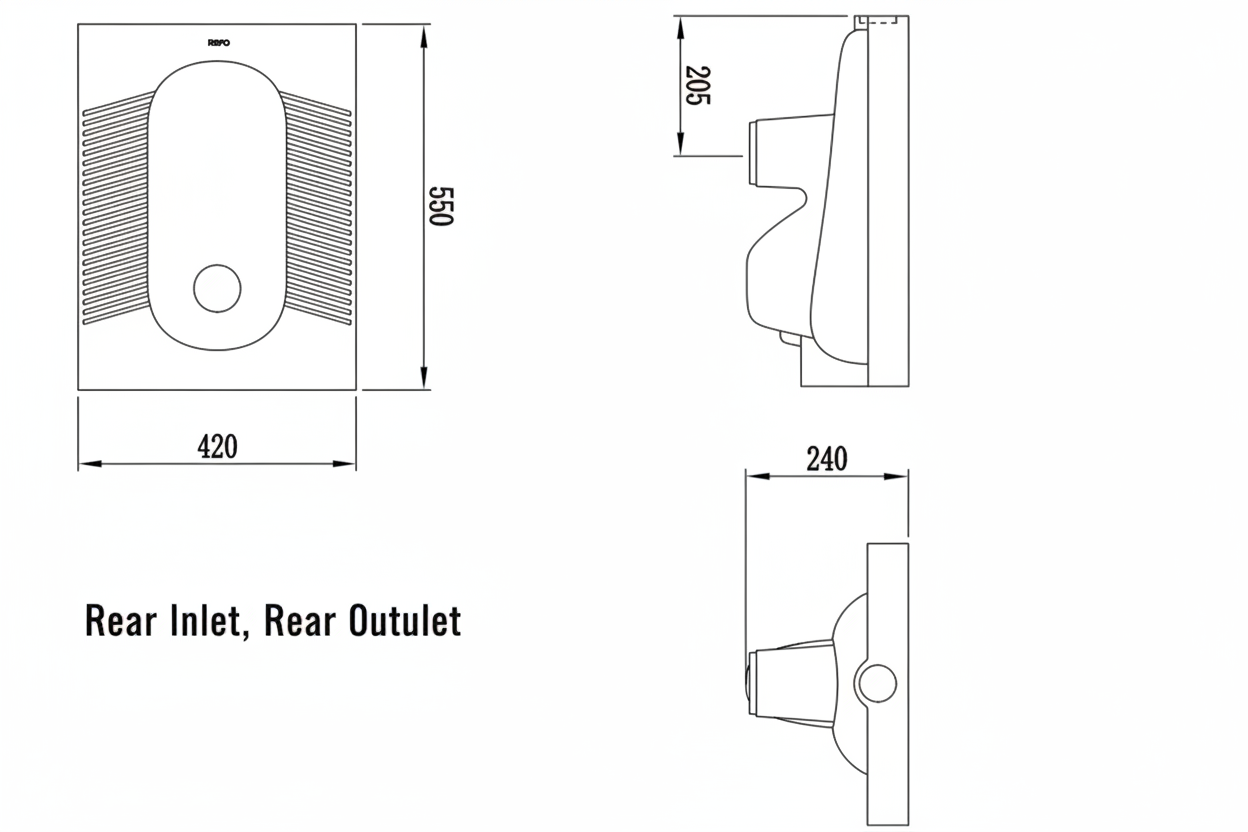 B-4029S Modern Squatting Pan