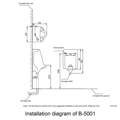 B-5001/5001Q Modern Ceramic Urinal