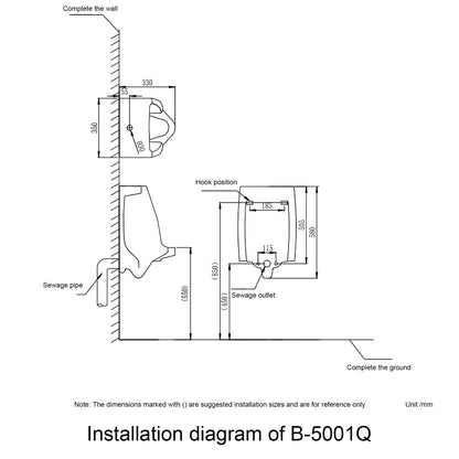 B-5001/5001Q Modern Ceramic Urinal