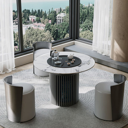 JJ-039 Round Tea Tables With Rock Plate Countertop