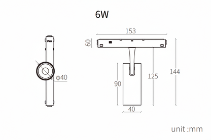 YINGLINGⅢGUIDAO Modern Magnetic Track Spotlights