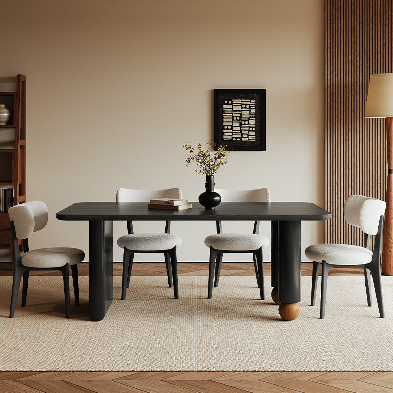T985-9 Meja Makan Kayu Pepejal Kreatif