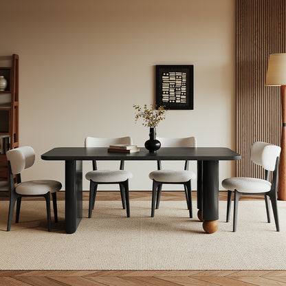 T985-9 Meja Makan Kayu Pepejal Kreatif