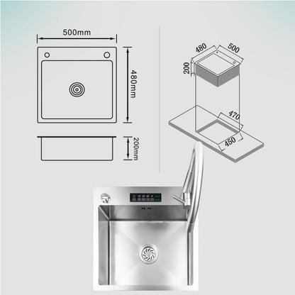 5048S Stainless Steel Sinks With Variable Frequency Ultrasonic Technology