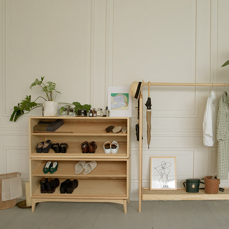 84118 Solid Wood Shoe Cabinets In The Living Room