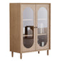 S3010 Solid Wood And Glass Door Bookcases