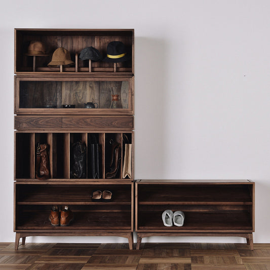 84118 Solid Wood Shoe Cabinets In The Living Room